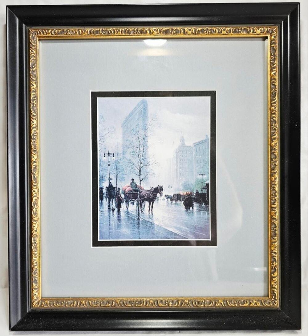 G Harvey Framed -Springtime In New York- Smithsonian Instution Exhibit The All A